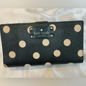 Kate spade Spencer Spot Black/beige billfold